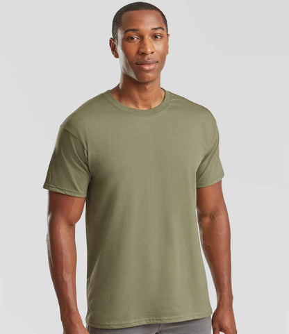 Fruit of the Loom SS620 Classic Olive Model -  Ready to be Embroidered and Printed by Custard Workwear - Cheap Personalised and Customised Workwear in Nottinghamshire, Derbyshire and Leicestershire