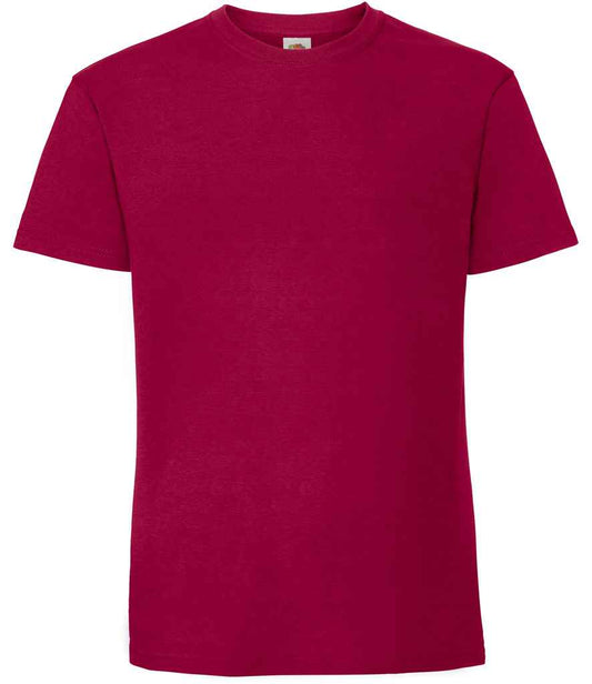 Fruit of the Loom SS620 Cranberry Front -  Ready to be Embroidered and Printed by Custard Workwear - Cheap Personalised and Customised Workwear in Nottinghamshire, Derbyshire and Leicestershire