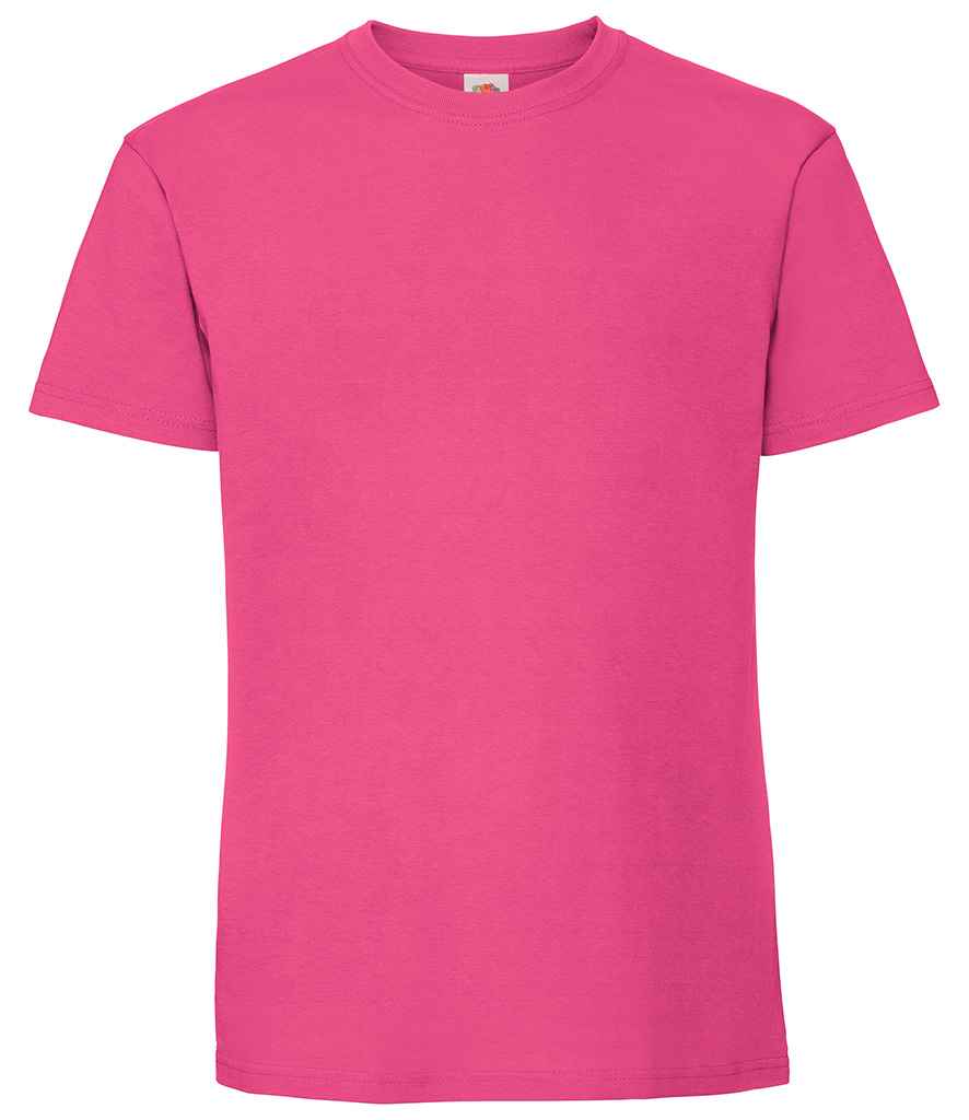 Fruit of the Loom SS620 Fuchsia Front -  Ready to be Embroidered and Printed by Custard Workwear - Cheap Personalised and Customised Workwear in Nottinghamshire, Derbyshire and Leicestershire