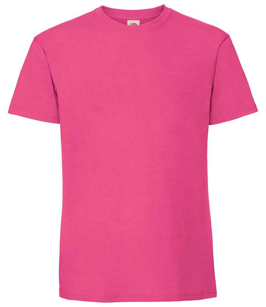 Fruit of the Loom SS620 Fuchsia Front -  Ready to be Embroidered and Printed by Custard Workwear - Cheap Personalised and Customised Workwear in Nottinghamshire, Derbyshire and Leicestershire