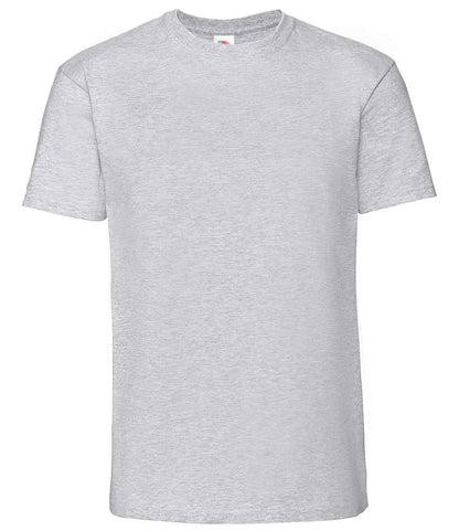 Fruit of the Loom SS620 Heather Grey Front -  Ready to be Embroidered and Printed by Custard Workwear - Cheap Personalised and Customised Workwear in Nottinghamshire, Derbyshire and Leicestershire
