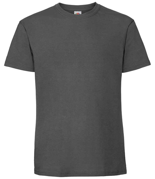 Fruit of the Loom SS620 Light Graphite Front -  Ready to be Embroidered and Printed by Custard Workwear - Cheap Personalised and Customised Workwear in Nottinghamshire, Derbyshire and Leicestershire
