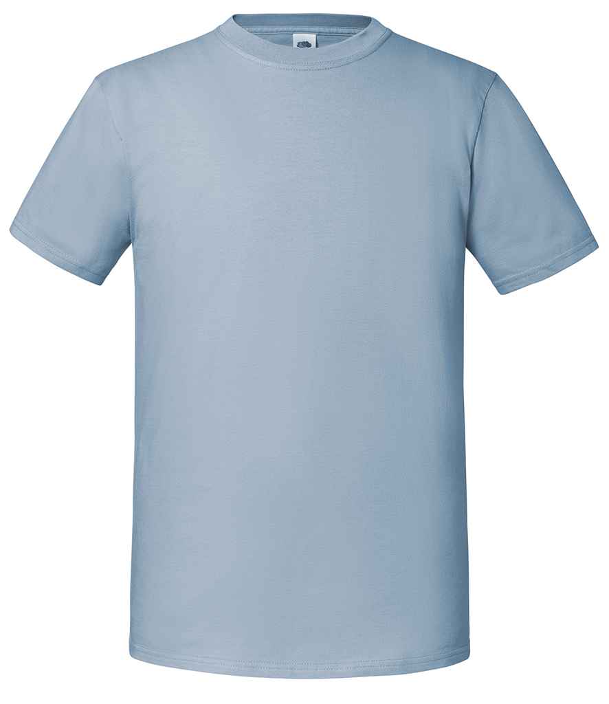 Fruit of the Loom SS620 Mineral Blue Front -  Ready to be Embroidered and Printed by Custard Workwear - Cheap Personalised and Customised Workwear in Nottinghamshire, Derbyshire and Leicestershire