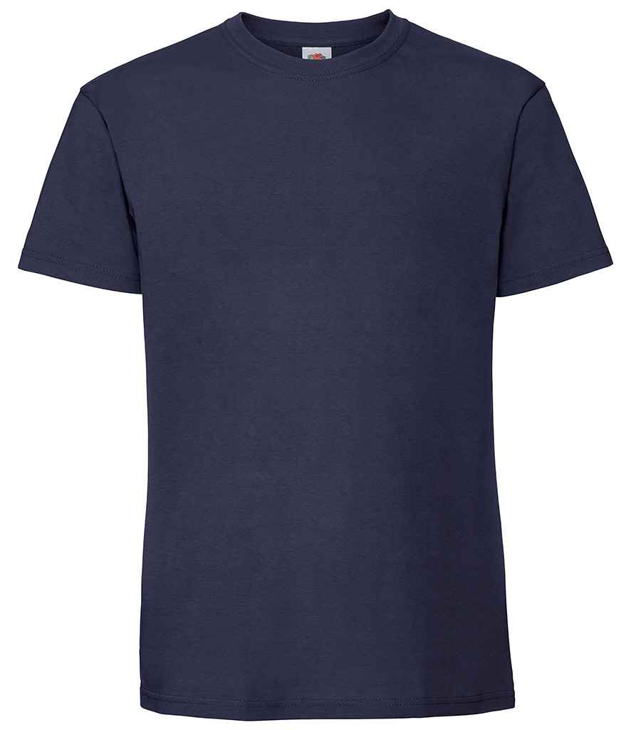 Fruit of the Loom SS620 Navy Front -  Ready to be Embroidered and Printed by Custard Workwear - Cheap Personalised and Customised Workwear in Nottinghamshire, Derbyshire and Leicestershire