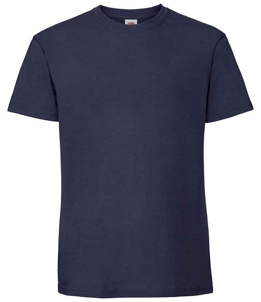 Fruit of the Loom SS620 Navy Front -  Ready to be Embroidered and Printed by Custard Workwear - Cheap Personalised and Customised Workwear in Nottinghamshire, Derbyshire and Leicestershire