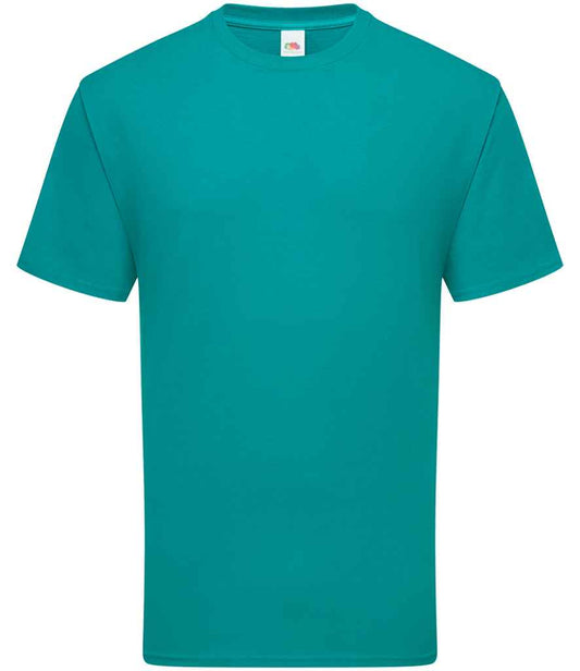 Fruit of the Loom SS620 Ocean Teal Front -  Ready to be Embroidered and Printed by Custard Workwear - Cheap Personalised and Customised Workwear in Nottinghamshire, Derbyshire and Leicestershire