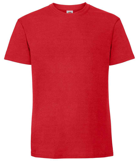 Fruit of the Loom SS620 Red Front -  Ready to be Embroidered and Printed by Custard Workwear - Cheap Personalised and Customised Workwear in Nottinghamshire, Derbyshire and Leicestershire