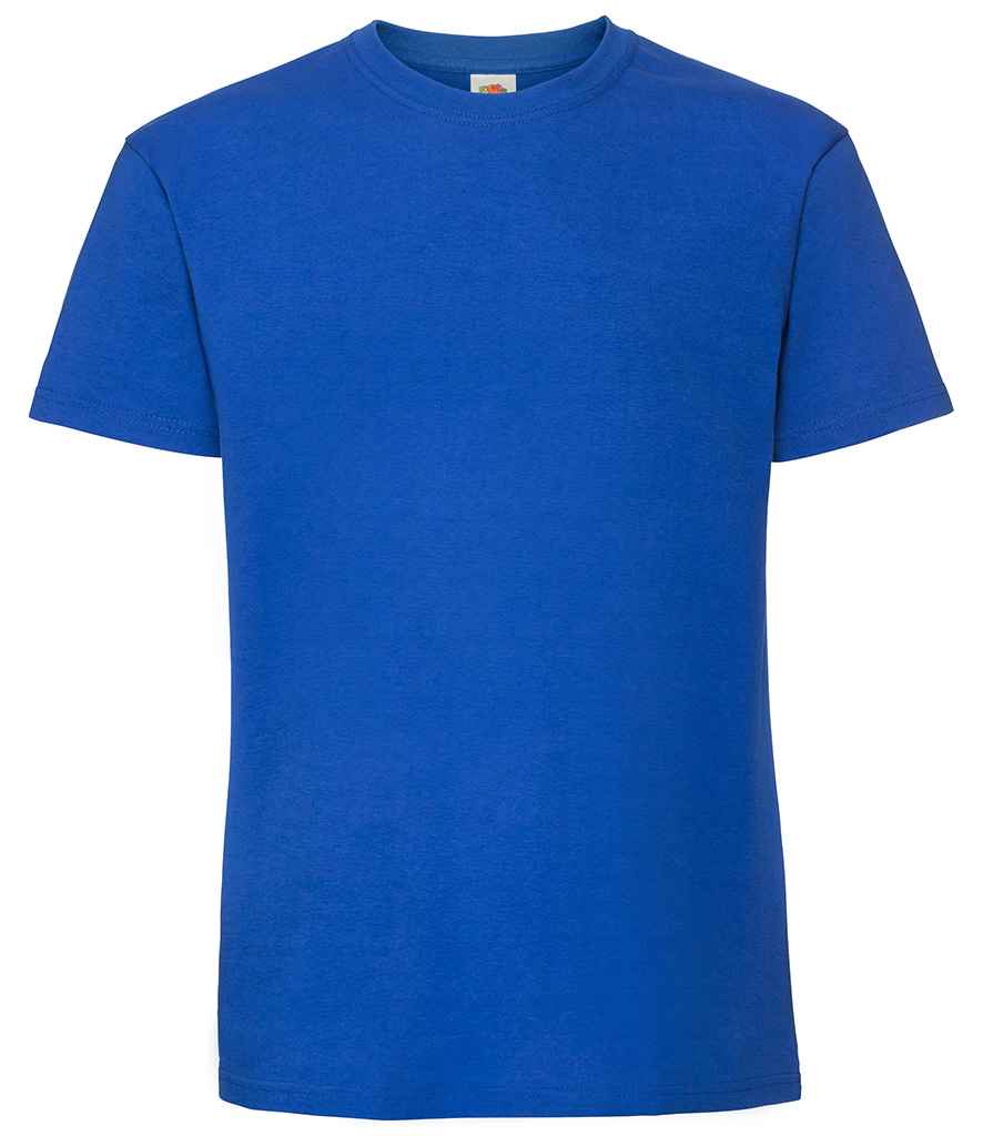 Fruit of the Loom SS620 Royal Blue Front -  Ready to be Embroidered and Printed by Custard Workwear - Cheap Personalised and Customised Workwear in Nottinghamshire, Derbyshire and Leicestershire