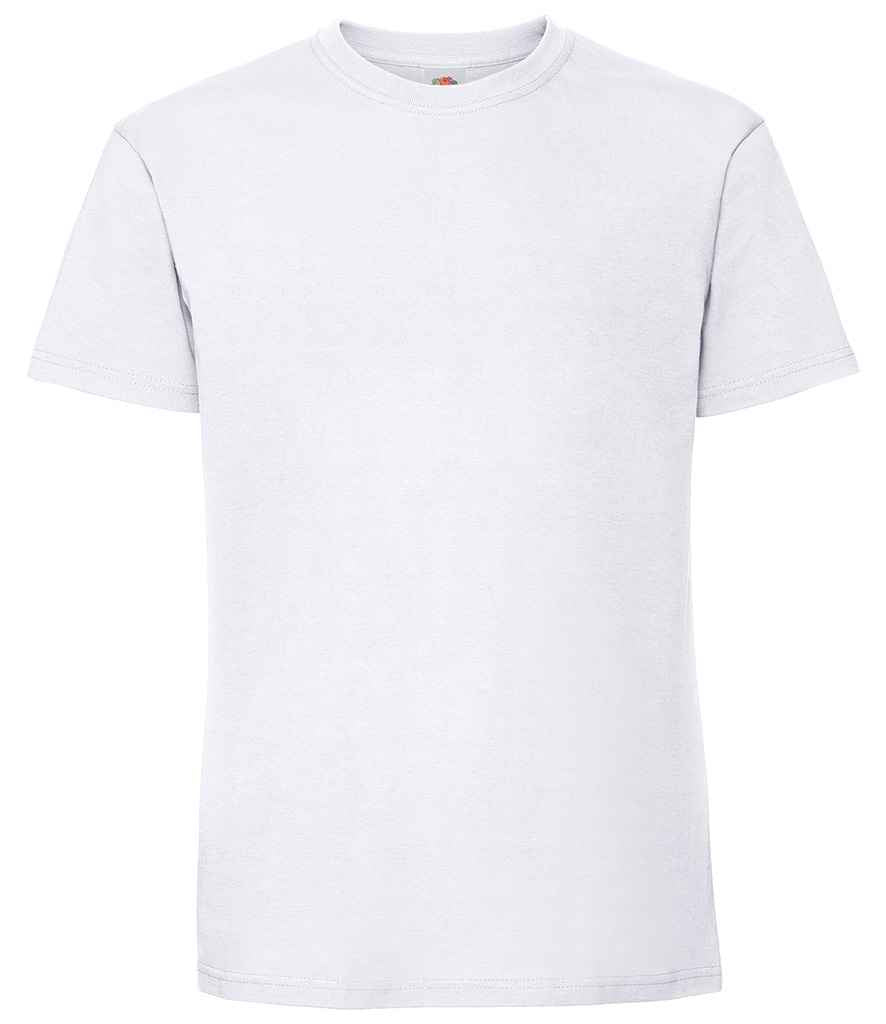 Fruit of the Loom SS620 White Front -  Ready to be Embroidered and Printed by Custard Workwear - Cheap Personalised and Customised Workwear in Nottinghamshire, Derbyshire and Leicestershire