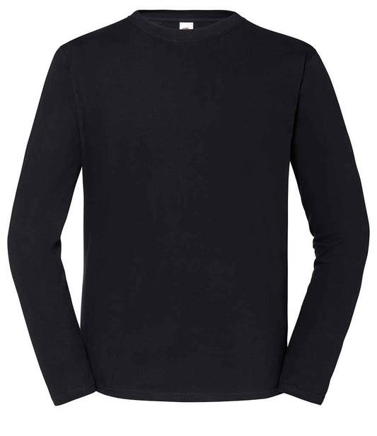 Fruit of the Loom SS624 Black Front -  Ready to be Embroidered and Printed by Custard Workwear - Cheap Personalised and Customised Workwear in Nottinghamshire, Derbyshire and Leicestershire