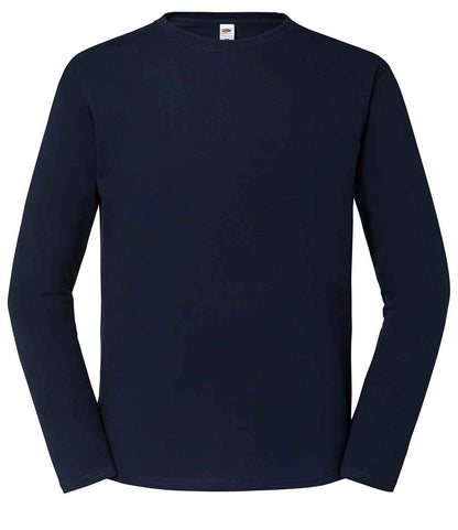 Fruit of the Loom SS624 Deep Navy Front -  Ready to be Embroidered and Printed by Custard Workwear - Cheap Personalised and Customised Workwear in Nottinghamshire, Derbyshire and Leicestershire
