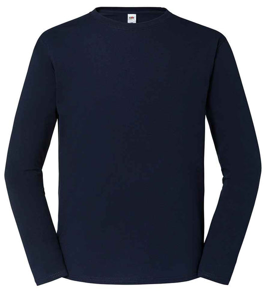 Fruit of the Loom SS624 Deep Navy Front -  Ready to be Embroidered and Printed by Custard Workwear - Cheap Personalised and Customised Workwear in Nottinghamshire, Derbyshire and Leicestershire