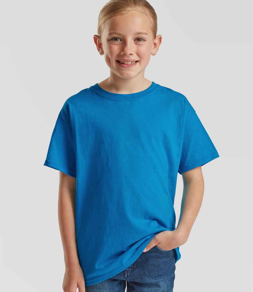 Fruit of the Loom SS6B Azure Model -  Ready to be Printed by Custard Workwear - Cheap Personalised and Customised Workwear in Nottinghamshire, Derbyshire and Leicestershire