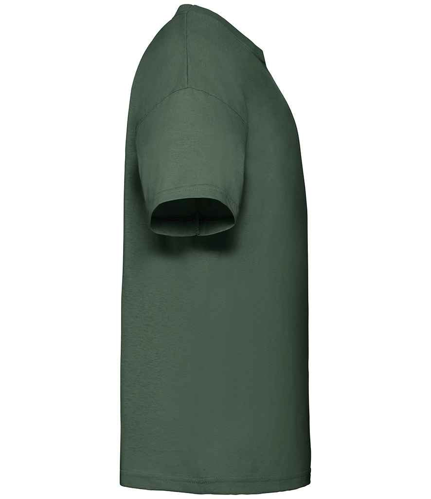 Fruit of the Loom SS6B Bottle Green Right -  Ready to be Printed by Custard Workwear - Cheap Personalised and Customised Workwear in Nottinghamshire, Derbyshire and Leicestershire
