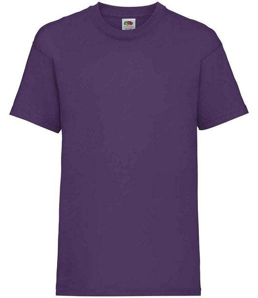 Fruit of the Loom SS6B Purple Front -  Ready to be Printed by Custard Workwear - Cheap Personalised and Customised Workwear in Nottinghamshire, Derbyshire and Leicestershire
