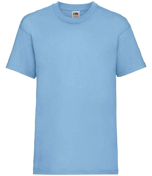 Fruit of the Loom SS6B Sky Blue Front -  Ready to be Printed by Custard Workwear - Cheap Personalised and Customised Workwear in Nottinghamshire, Derbyshire and Leicestershire