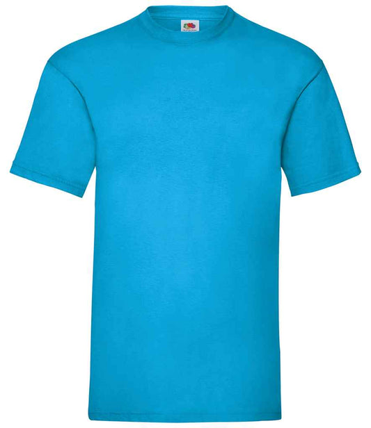 Fruit of the Loom SS6 Azure Front -  Ready to be Printed by Custard Workwear - Cheap Personalised and Customised Workwear in Nottinghamshire, Derbyshire and Leicestershire