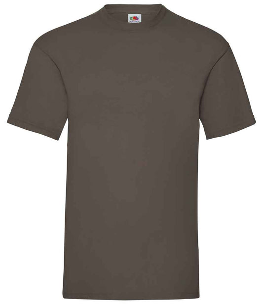Fruit of the Loom SS6 Chocolate Front -  Ready to be Printed by Custard Workwear - Cheap Personalised and Customised Workwear in Nottinghamshire, Derbyshire and Leicestershire