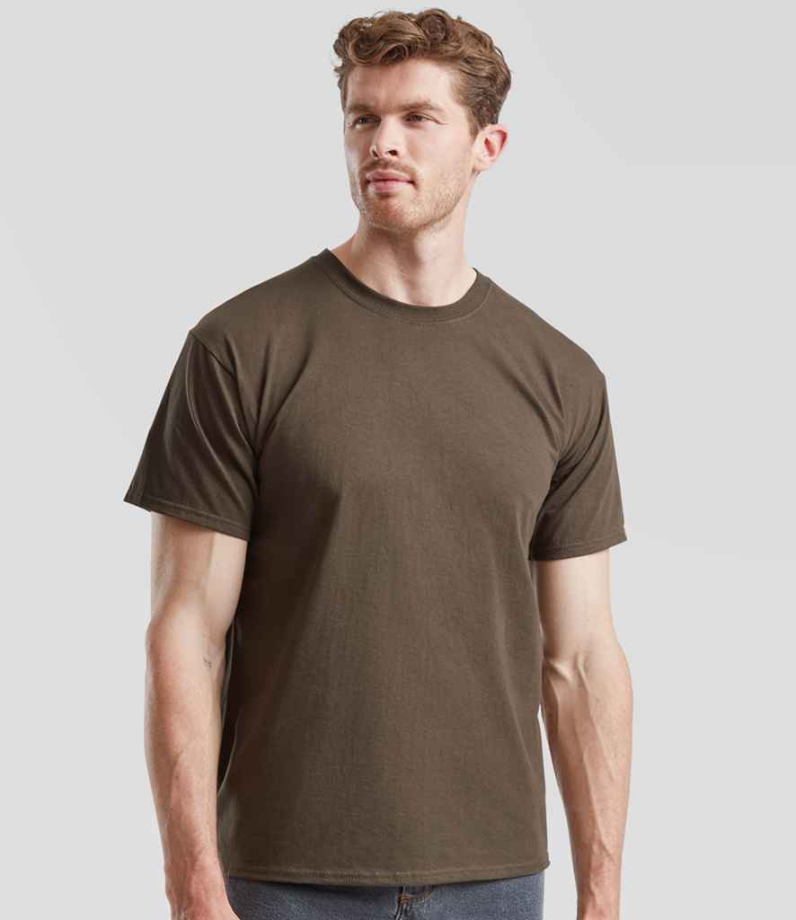 Fruit of the Loom SS6 Chocolate Model -  Ready to be Printed by Custard Workwear - Cheap Personalised and Customised Workwear in Nottinghamshire, Derbyshire and Leicestershire