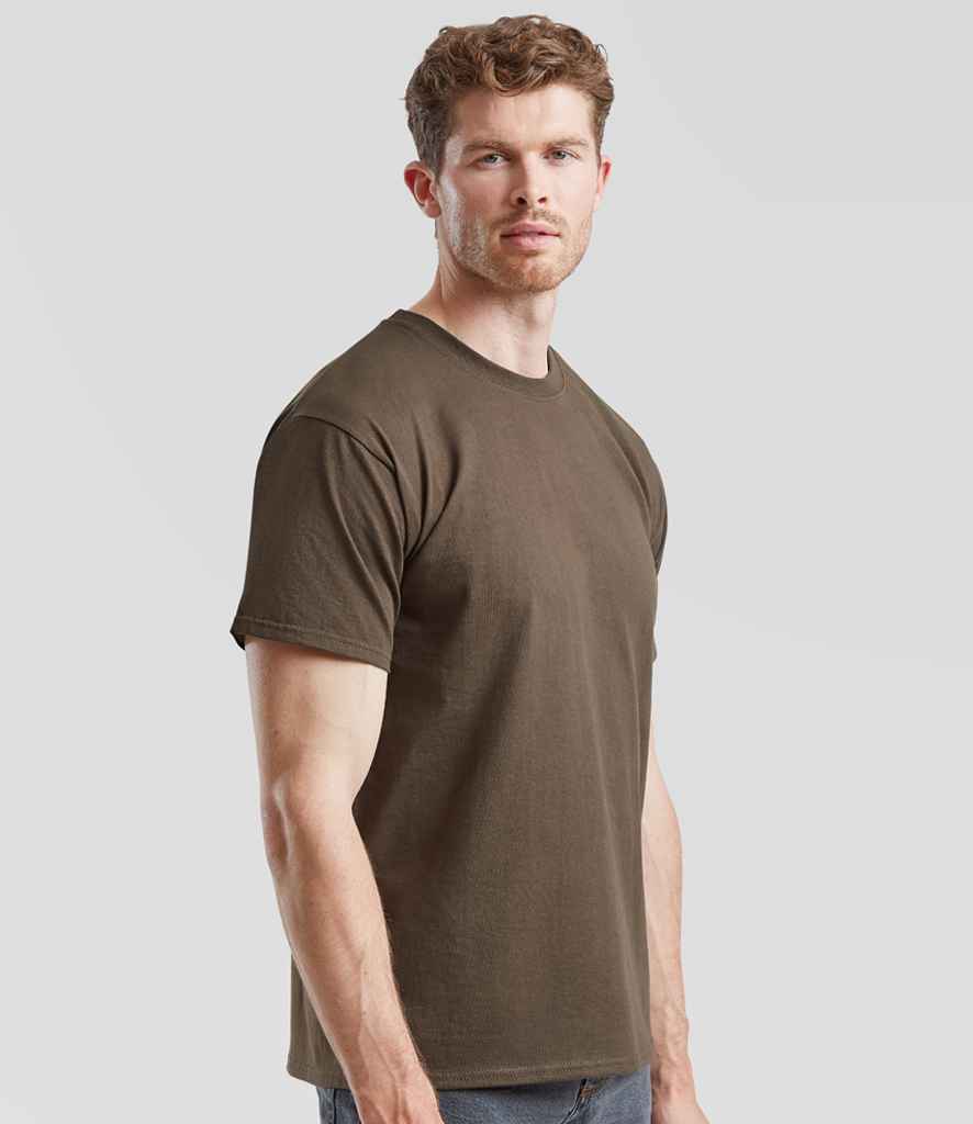 Fruit of the Loom SS6 Chocolate Model -  Ready to be Printed by Custard Workwear - Cheap Personalised and Customised Workwear in Nottinghamshire, Derbyshire and Leicestershire