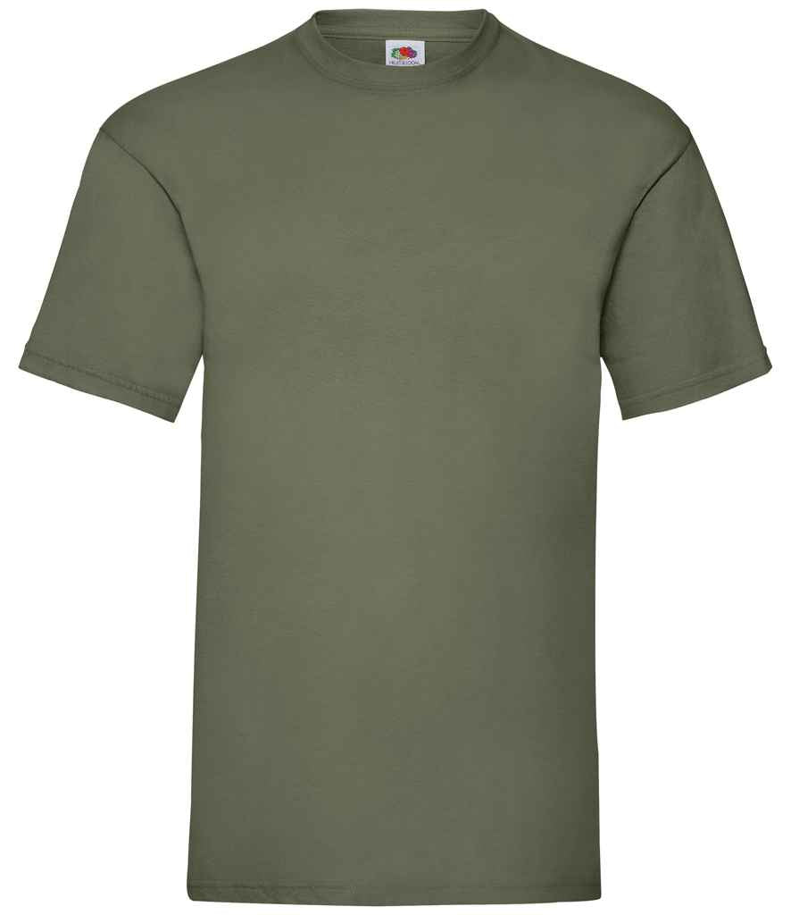 Fruit of the Loom SS6 Classic Olive Front -  Ready to be Printed by Custard Workwear - Cheap Personalised and Customised Workwear in Nottinghamshire, Derbyshire and Leicestershire