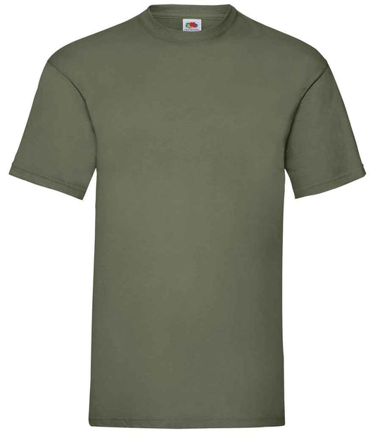 Fruit of the Loom SS6 Classic Olive Front -  Ready to be Printed by Custard Workwear - Cheap Personalised and Customised Workwear in Nottinghamshire, Derbyshire and Leicestershire