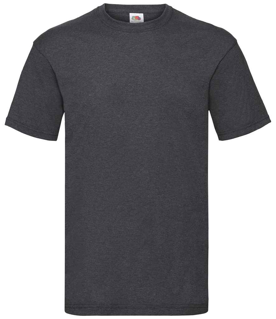 Fruit of the Loom SS6 Dark Heather Front -  Ready to be Printed by Custard Workwear - Cheap Personalised and Customised Workwear in Nottinghamshire, Derbyshire and Leicestershire
