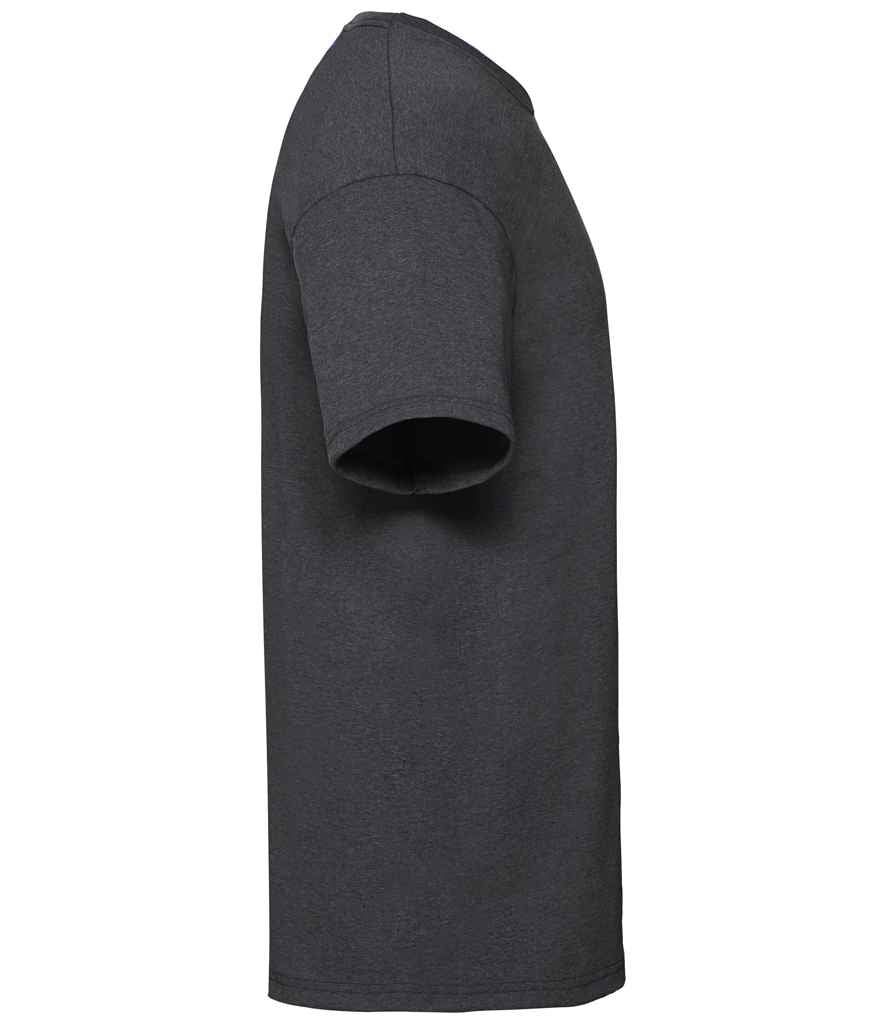 Fruit of the Loom SS6 Dark Heather Left -  Ready to be Printed by Custard Workwear - Cheap Personalised and Customised Workwear in Nottinghamshire, Derbyshire and Leicestershire