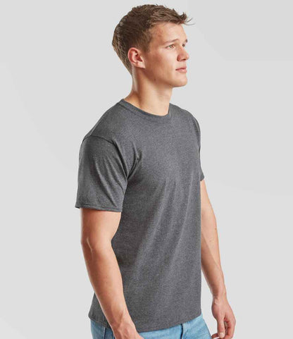Fruit of the Loom SS6 Dark Heather Model -  Ready to be Printed by Custard Workwear - Cheap Personalised and Customised Workwear in Nottinghamshire, Derbyshire and Leicestershire