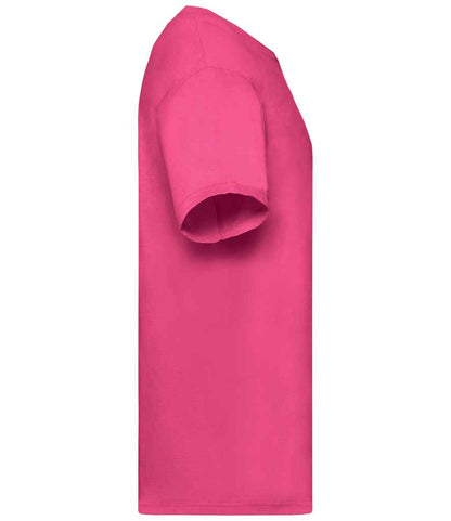 Fruit of the Loom SS6 Fuchsia Left -  Ready to be Printed by Custard Workwear - Cheap Personalised and Customised Workwear in Nottinghamshire, Derbyshire and Leicestershire