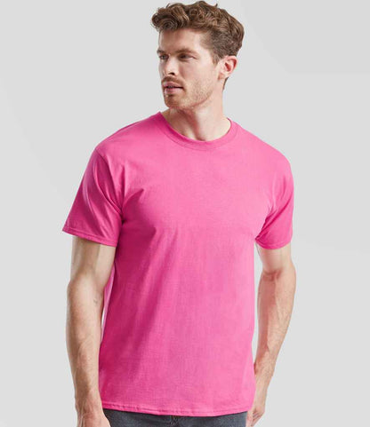 Fruit of the Loom SS6 Fuchsia Model -  Ready to be Printed by Custard Workwear - Cheap Personalised and Customised Workwear in Nottinghamshire, Derbyshire and Leicestershire