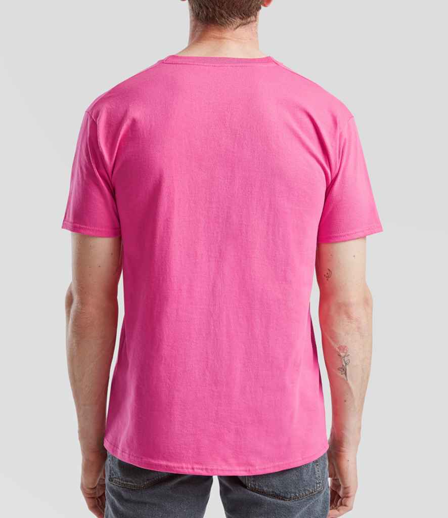 Fruit of the Loom SS6 Fuchsia Model -  Ready to be Printed by Custard Workwear - Cheap Personalised and Customised Workwear in Nottinghamshire, Derbyshire and Leicestershire