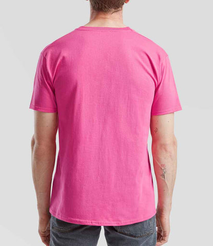 Fruit of the Loom SS6 Fuchsia Model -  Ready to be Printed by Custard Workwear - Cheap Personalised and Customised Workwear in Nottinghamshire, Derbyshire and Leicestershire