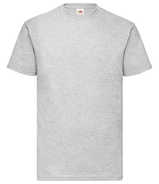 Fruit of the Loom SS6 Heather Grey Front -  Ready to be Printed by Custard Workwear - Cheap Personalised and Customised Workwear in Nottinghamshire, Derbyshire and Leicestershire