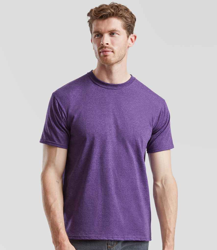 Fruit of the Loom SS6 Heather Purple Model -  Ready to be Printed by Custard Workwear - Cheap Personalised and Customised Workwear in Nottinghamshire, Derbyshire and Leicestershire