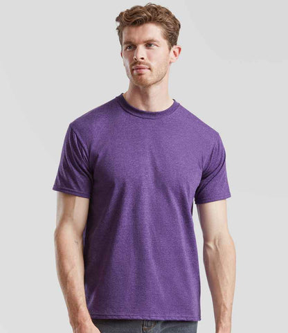 Fruit of the Loom SS6 Heather Purple Model -  Ready to be Printed by Custard Workwear - Cheap Personalised and Customised Workwear in Nottinghamshire, Derbyshire and Leicestershire