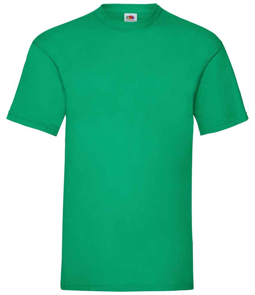 Fruit of the Loom SS6 Kelly Green Front -  Ready to be Printed by Custard Workwear - Cheap Personalised and Customised Workwear in Nottinghamshire, Derbyshire and Leicestershire