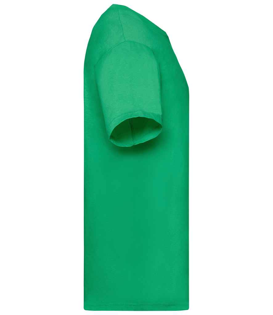 Fruit of the Loom SS6 Kelly Green Left -  Ready to be Printed by Custard Workwear - Cheap Personalised and Customised Workwear in Nottinghamshire, Derbyshire and Leicestershire