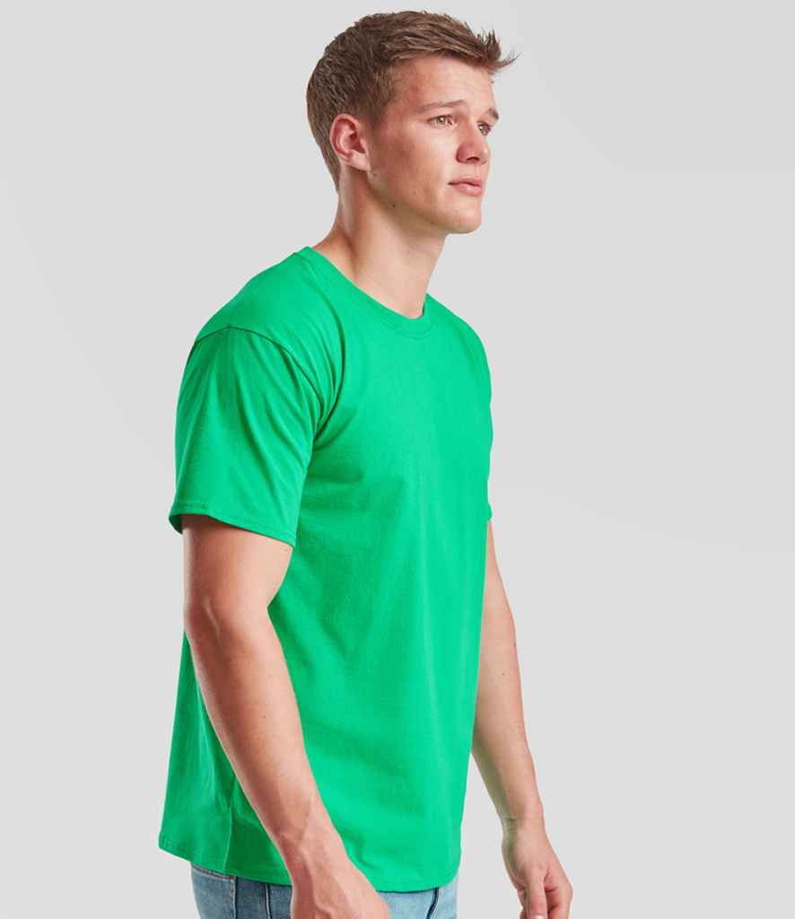 Fruit of the Loom SS6 Kelly Green Model -  Ready to be Printed by Custard Workwear - Cheap Personalised and Customised Workwear in Nottinghamshire, Derbyshire and Leicestershire