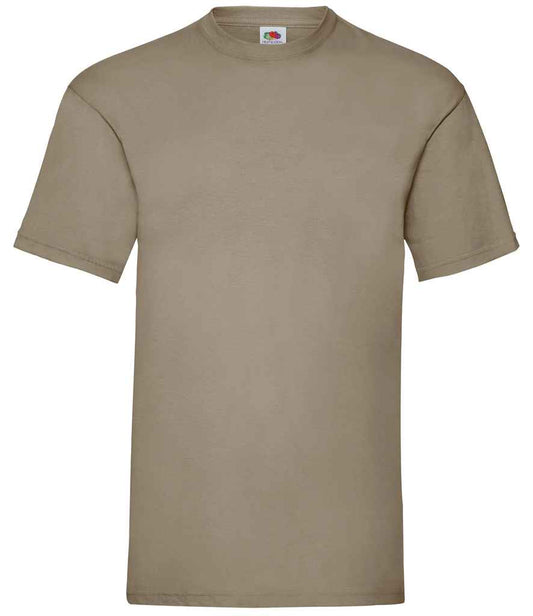 Fruit of the Loom SS6 Khaki Front -  Ready to be Printed by Custard Workwear - Cheap Personalised and Customised Workwear in Nottinghamshire, Derbyshire and Leicestershire
