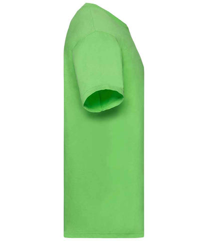 Fruit of the Loom SS6 Lime Green Left -  Ready to be Printed by Custard Workwear - Cheap Personalised and Customised Workwear in Nottinghamshire, Derbyshire and Leicestershire
