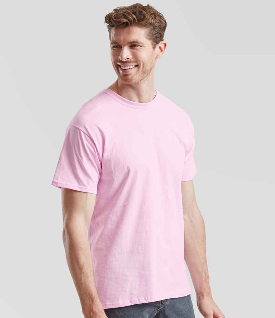Fruit of the Loom SS6 Light Pink Model -  Ready to be Printed by Custard Workwear - Cheap Personalised and Customised Workwear in Nottinghamshire, Derbyshire and Leicestershire