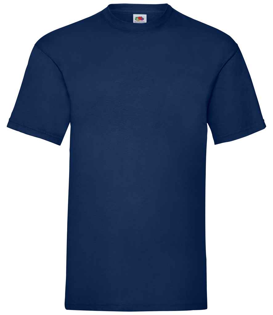 Fruit of the Loom SS6 Navy Front -  Ready to be Printed by Custard Workwear - Cheap Personalised and Customised Workwear in Nottinghamshire, Derbyshire and Leicestershire