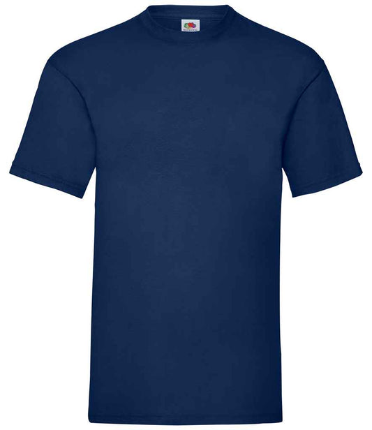 Fruit of the Loom SS6 Navy Front -  Ready to be Printed by Custard Workwear - Cheap Personalised and Customised Workwear in Nottinghamshire, Derbyshire and Leicestershire