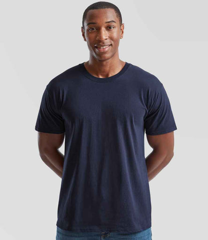 Fruit of the Loom SS6 Navy Model -  Ready to be Printed by Custard Workwear - Cheap Personalised and Customised Workwear in Nottinghamshire, Derbyshire and Leicestershire