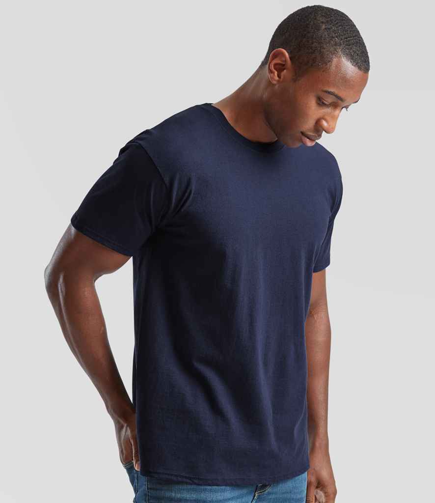 Fruit of the Loom SS6 Navy Model -  Ready to be Printed by Custard Workwear - Cheap Personalised and Customised Workwear in Nottinghamshire, Derbyshire and Leicestershire