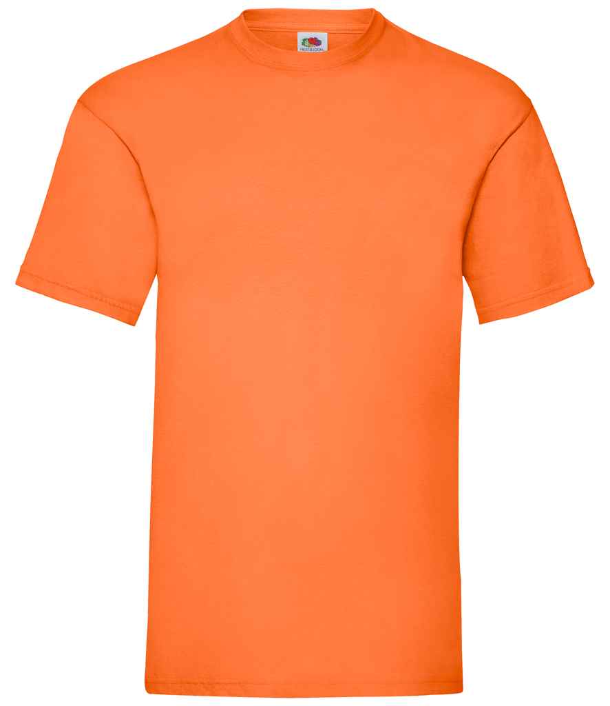 Fruit of the Loom SS6 Orange Front -  Ready to be Printed by Custard Workwear - Cheap Personalised and Customised Workwear in Nottinghamshire, Derbyshire and Leicestershire