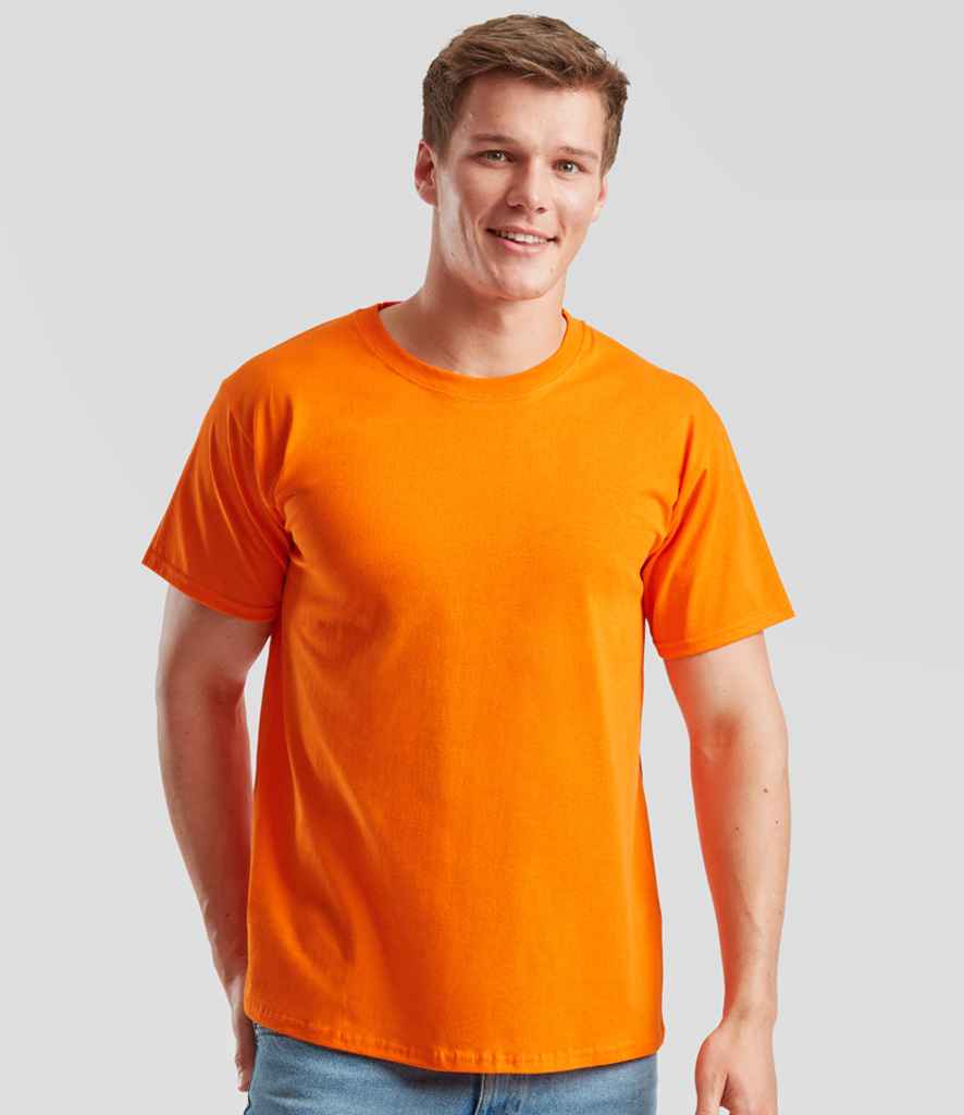 Fruit of the Loom SS6 Orange Model -  Ready to be Printed by Custard Workwear - Cheap Personalised and Customised Workwear in Nottinghamshire, Derbyshire and Leicestershire
