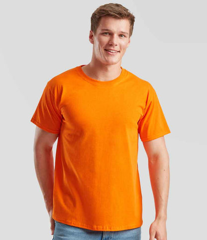 Fruit of the Loom SS6 Orange Model -  Ready to be Printed by Custard Workwear - Cheap Personalised and Customised Workwear in Nottinghamshire, Derbyshire and Leicestershire