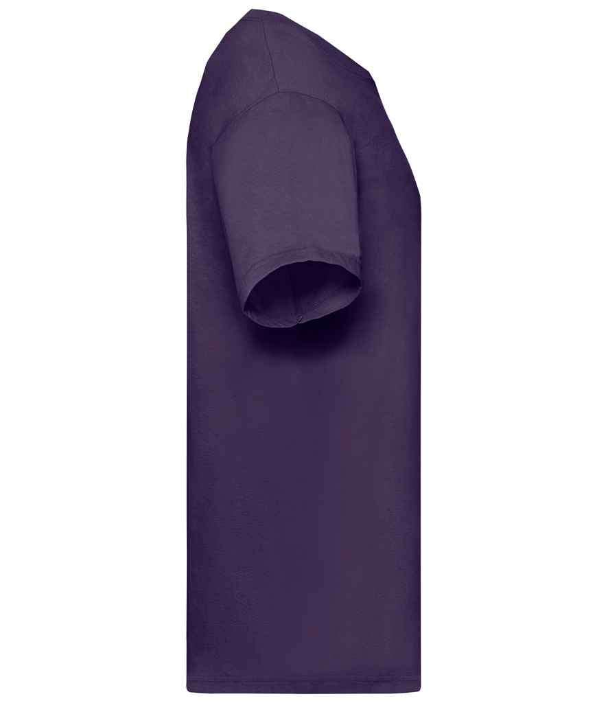 Fruit of the Loom SS6 Purple Left -  Ready to be Printed by Custard Workwear - Cheap Personalised and Customised Workwear in Nottinghamshire, Derbyshire and Leicestershire